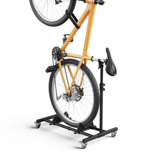 Vertical Bike Stand with Wheels for Road, MTB & Hybrid Bikes up to 29"