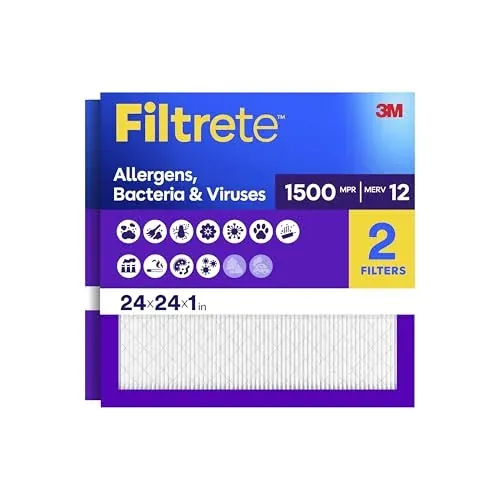 Filtrete 24x24x1 Air Filter MERV 12 MPR 1500 2-Pack