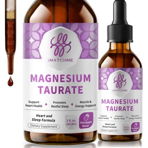 iMATCHME Magnesium Taurate Liquid Drops 2-Oz (Pineapple)