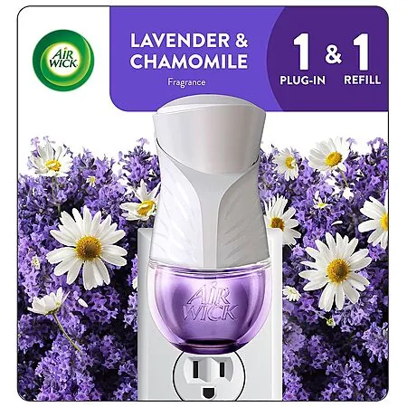 Air Wick Plug-In Kit (Warmer + 1 Refill, Lavender & Chamomile)