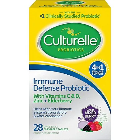28-Ct Culturelle Immune Defense Probiotic Chewables (Mixed Berry)
