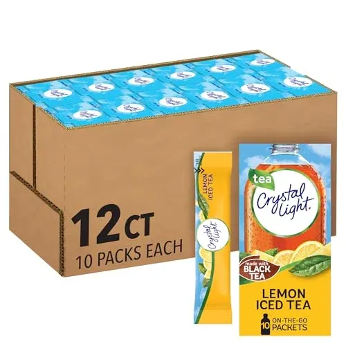 Crystal Light Lemon Iced Tea Drink Mix, 120 Count