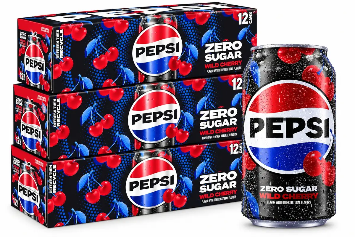 Pepsi Zero Sugar Cola Wild Cherry Soda 36 Cans