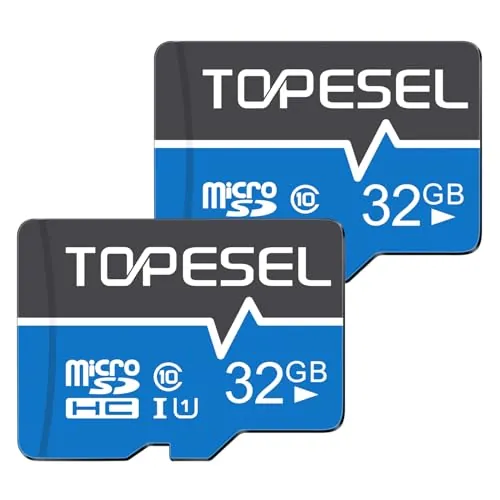 TOPESEL 2-Pack 32GB MicroSDHC UHS-I Class 10