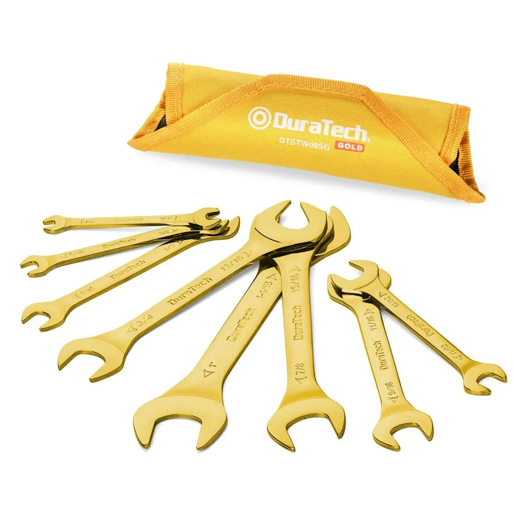 Duratech Super-Thin SAE 8-Piece Open End Wrench Set