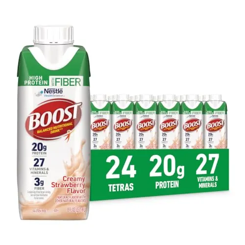 BOOST High Protein with Fiber Complete Nutritional Drink 24-Pack 8-Oz