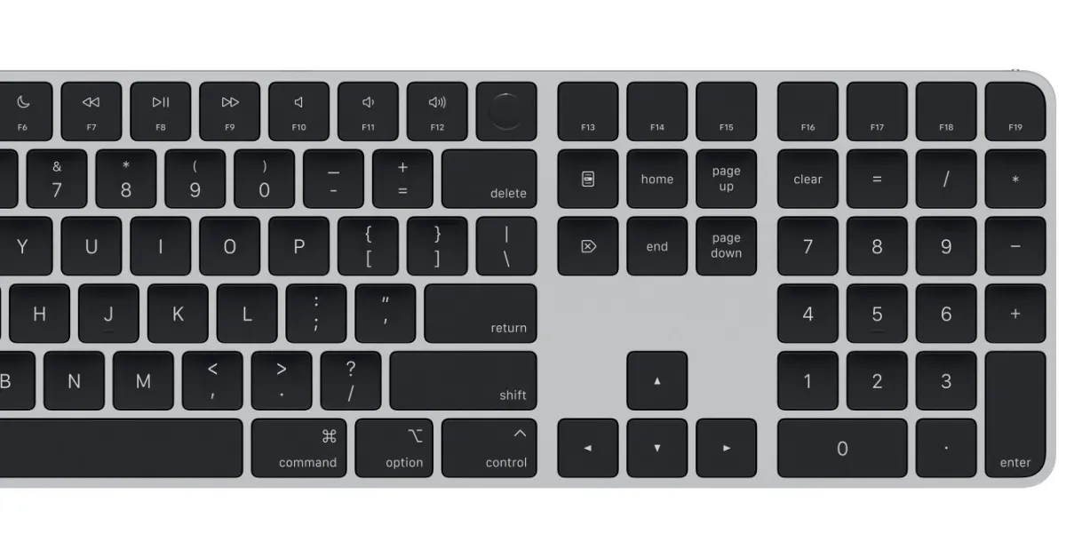Apple’s black USB-C Magic Keyboard