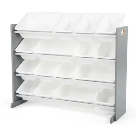Humble Crew Kids 4-Tier Toy Organizer with 16 Bins