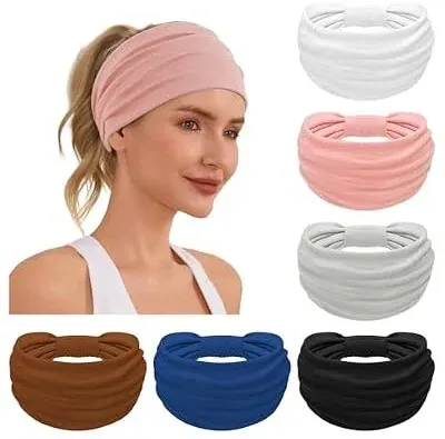 6-Pack Wide Headbands