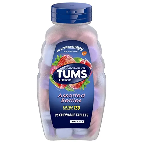 TUMS Extra Strength Assorted Berries Antacid Tablets 96-Count