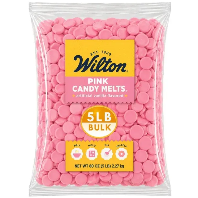 Wilton Pink Confectionery Melting Wafers 5-lb Bulk Value Bag