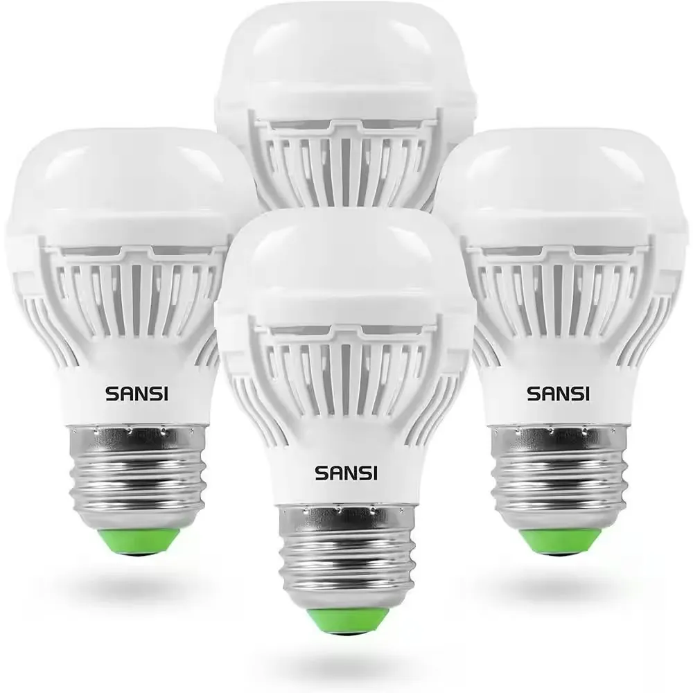 SANSI A15 E26 Cool White LED Light Bulb 4-Pack