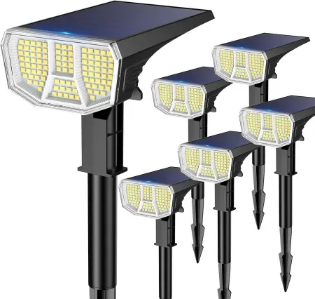 6-Pack LETMY Outdoor Solar LED Stake Spot Lights