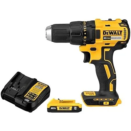 DeWALT 20-Volt MAX 1/2" Compact Brushless Drill/Driver Kit w/ 2.0 Ah Battery