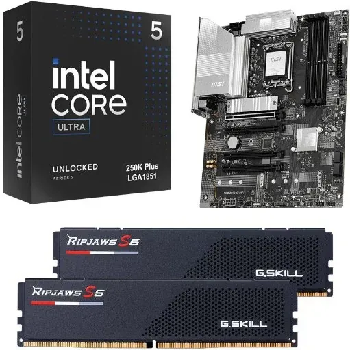 Intel Core Ultra 5 250K Plus + MSI Z890-S Pro WiFi + G.Skill Ripjaws S5 32GB DDR5-6000 Bundle