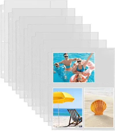 Fabmaker 30-Pack 4x6 Photo Sleeves for 3 Ring Binder
