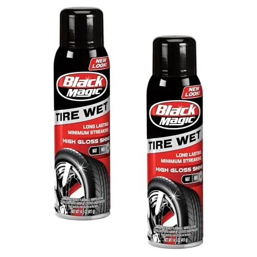 Black Magic 120270 Tire Wet Spray 14.5 Fl. Oz. (Pack of 2)