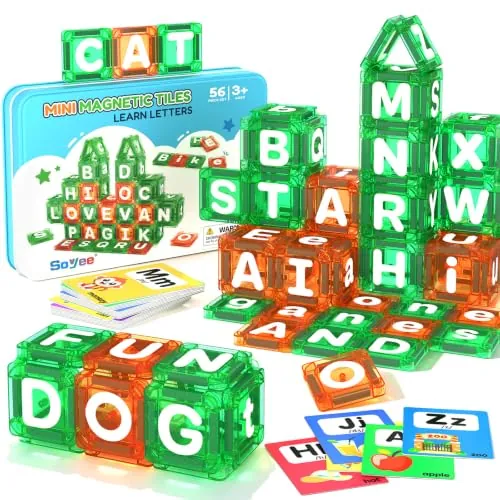 Magnetic Tiles Learn Letters Building Blocks