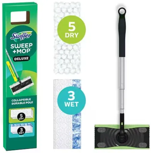 Swiffer Sweep and Mop Deluxe 2-in-1 Floor Mopping and Sweeping Kit