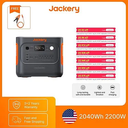 Jackery Explorer 2000 v2 2040Wh LiFePO4 2200W Power Station