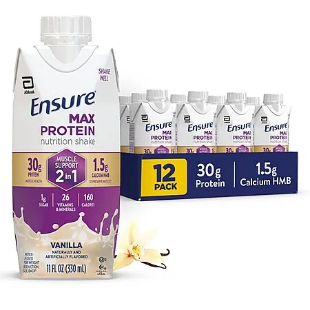 Select Accounts: 12-Pk 11-Oz Ensure Max Protein Shake (Vanilla)