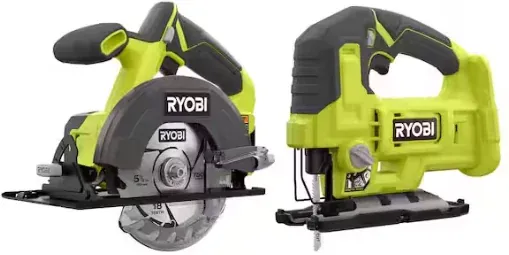 RYOBI ONE+ 18V Cordless 2-Tool Combo Kit with 5-1/2 in. Circular Saw and Jig Saw (Tools Only)