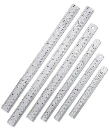 6-Pack Mr. Pen Stainless Steel Ruler Set