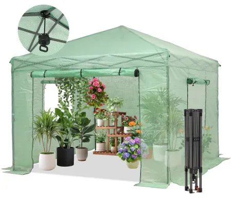 Ainfox 8'x8' Instant Pop-Up Walk-In Greenhouse