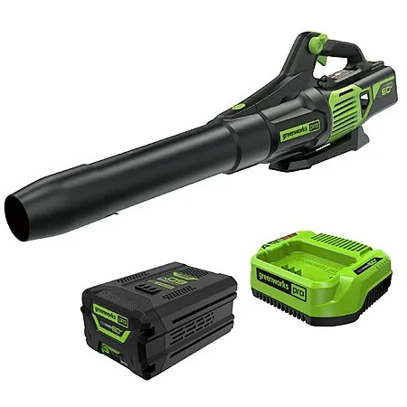 Greenworks 60V Electric Leaf Blower w/ 2.5Ah Battery & Charger
