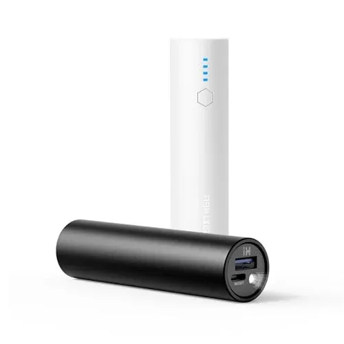 SIXTHGU 2-Pack 5000mAh 15W Mini Power Bank w/ LED Flashlight