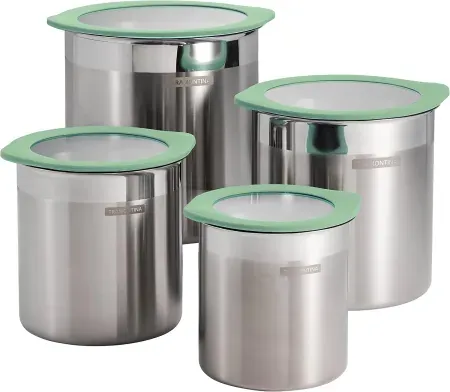 Tramontina 4-Piece Food Storage Containers with Silicone Lids