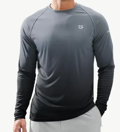 G Gradual Men's UPF 50+ Long Sleeve Rash Guard Swim Shirt