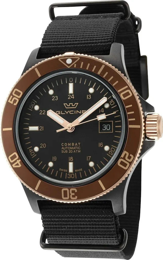 Glycine Men's Combat Sub 42mm Black Dial Automatic Watch