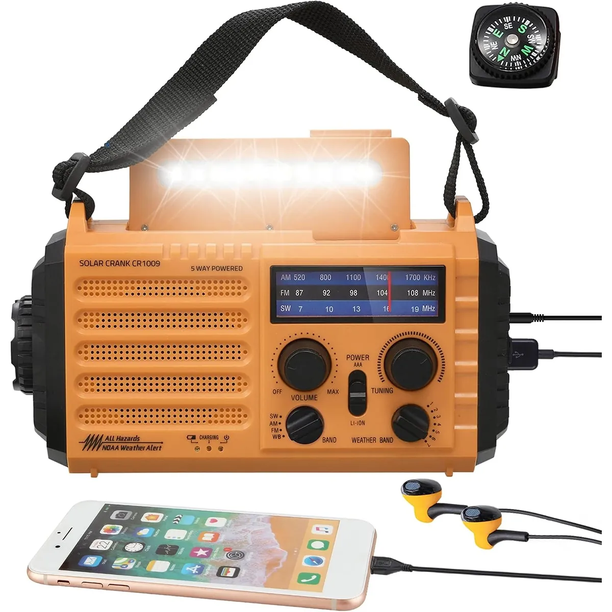 Mesqool Emergency Weather Radio FM AM