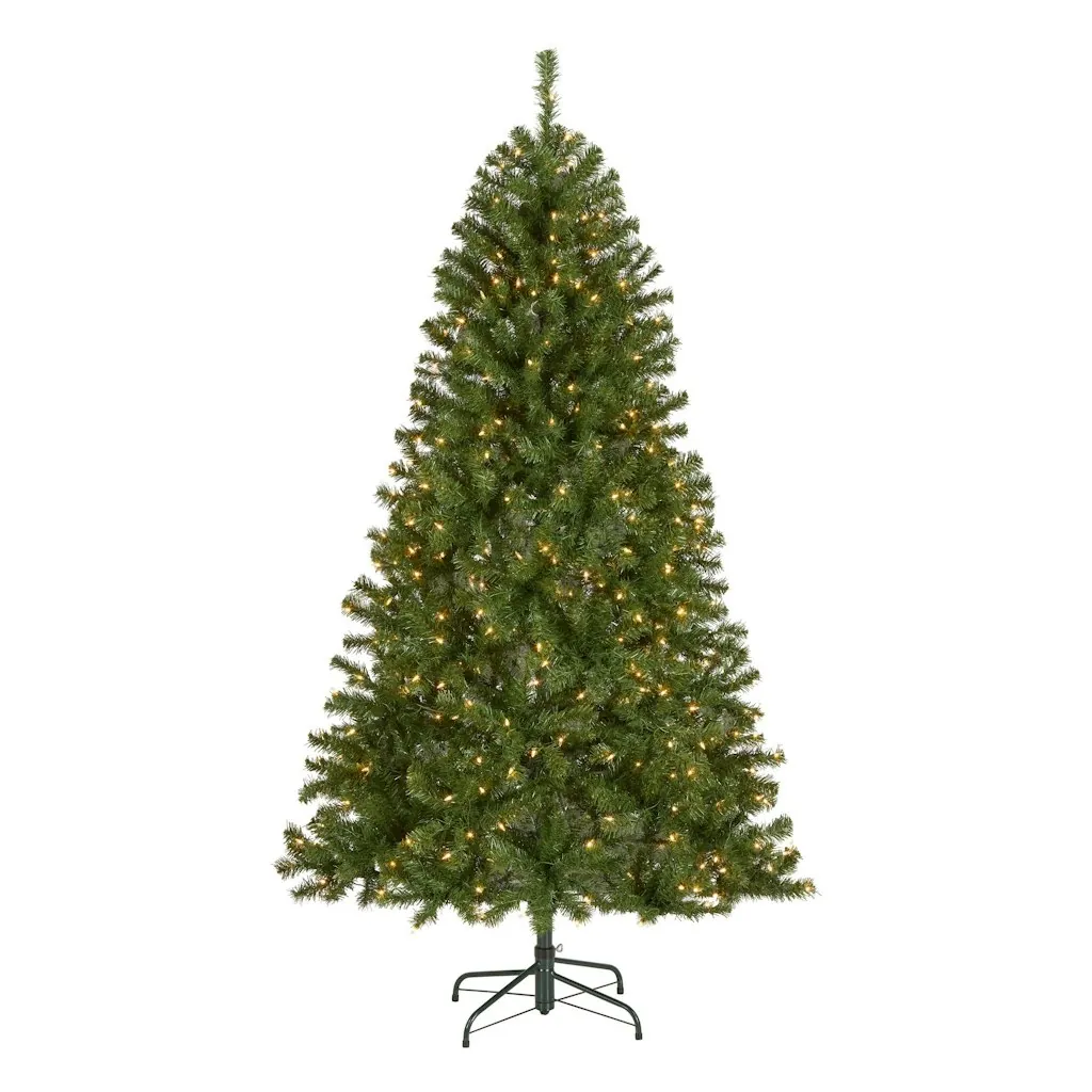 National Tree Company North Valley Spruce 6.5-Foot Pre-Lit Artificial Christmas Tree