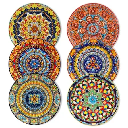 6-Pack vancasso Bohemian 8.5" Ceramic Dessert Plates Set
