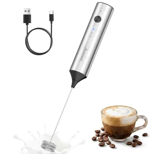 Aromvel Rechargeable Handheld Milk Frother 3 Speeds