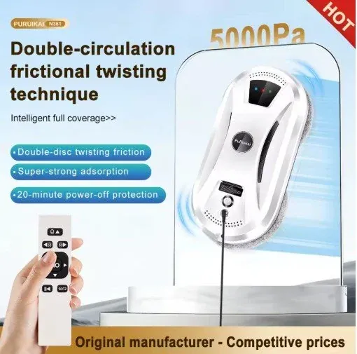 PuRuiKai Ultra Thin Window Cleaning Robot 5600Pa Suction