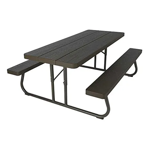 Lifetime 60105 Wood Grain Picnic Table and Benches 6 Feet