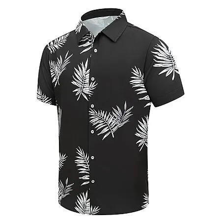 SheLucki Men's Button-Down Hawaiian Shirt (Various)