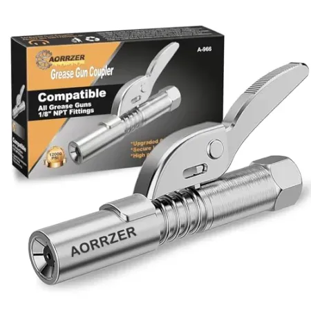 AORRZER 1/8" NPT Grease Gun Coupler (up to 12000 PSI)