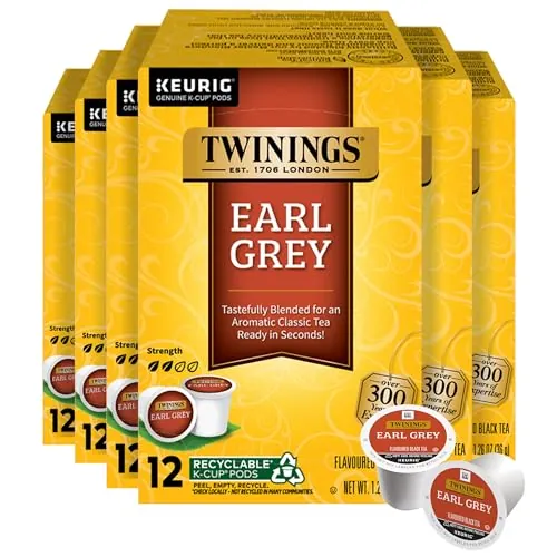 Twinings Earl Grey Black Tea K-Cup Pods 6-Pack 12-Count