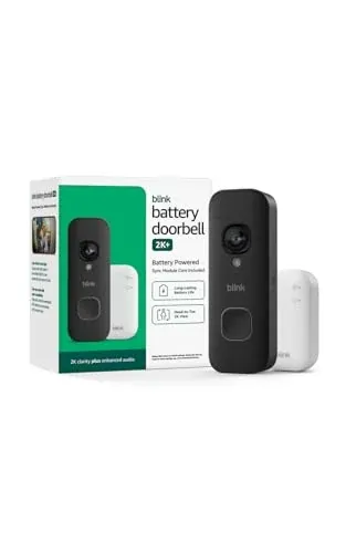 Blink Battery Doorbell 2K+ Wireless Video Doorbell with Sync Module Core