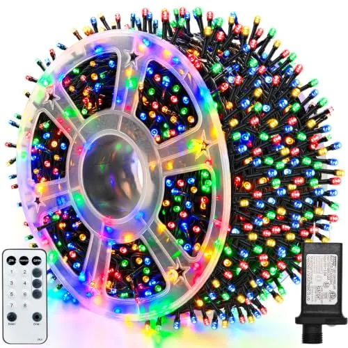300FT 1000 LED String Lights Outdoor Multicolor with Remote Control