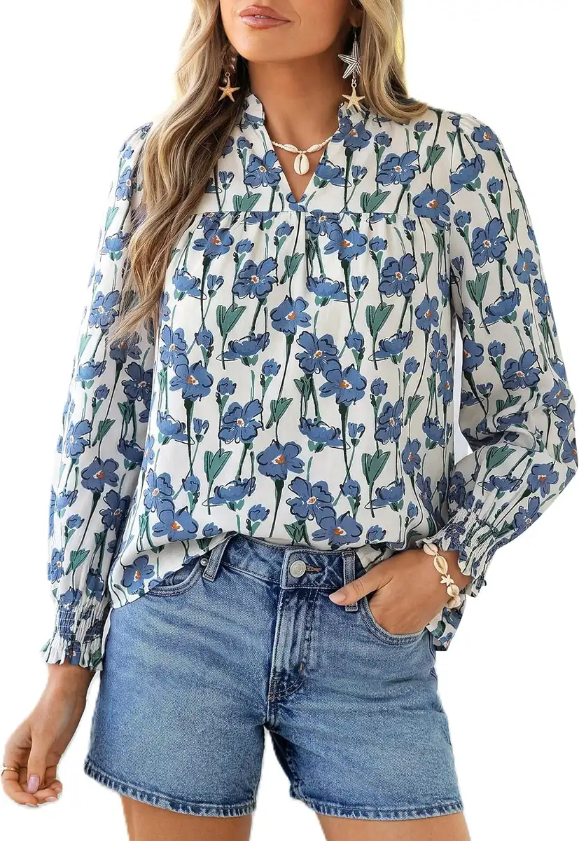 PRETTYGARDEN Women’s Boho Floral Blouse