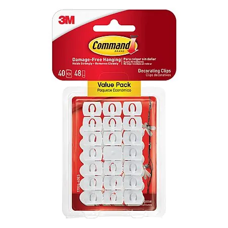 Command Decorating Clips (40 Clips & 48 Strips)