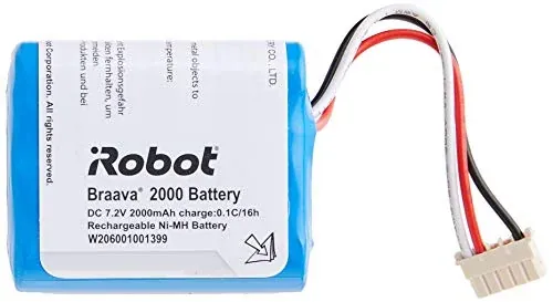iRobot Authentic Replacement Battery for Braava 380t & Mint 5200 (NiMH, 2000 mAh)