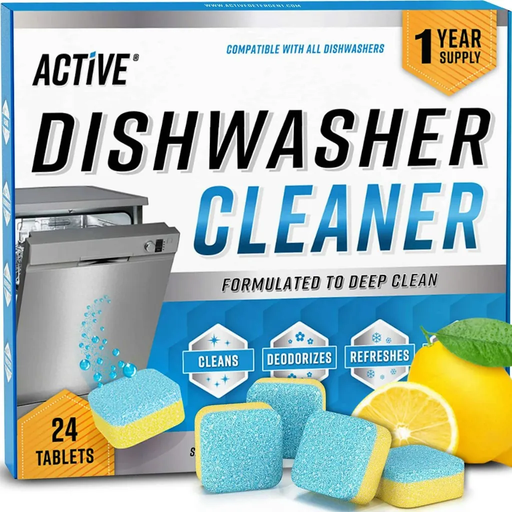 Active Dishwasher Cleaner & Deodorizer Tablets 24-Pack
