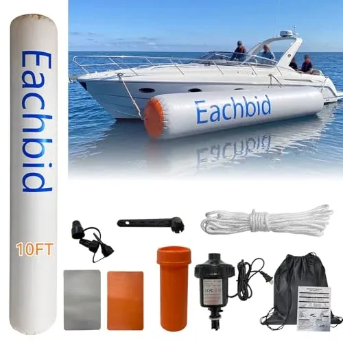 Inflatable Boat Fenders 120"x18" with Electric Air Pump