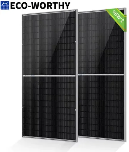 ECO-WORTHY N-Type 18BB Bifacial Solar Panels 2PCS 195W 18V Monocrystalline